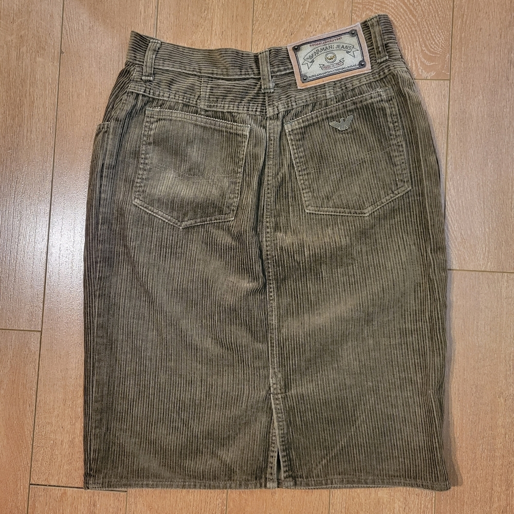 Vintage Armani Corduroy Skirt Made in Italy